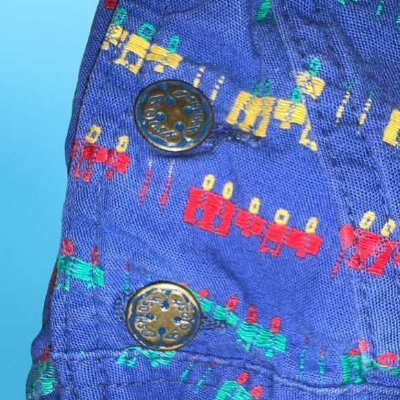 Vintage Toddler 80s Oshkosh B'Gosh Vestbak Train Overalls Size 2T - Picture 4 of 5